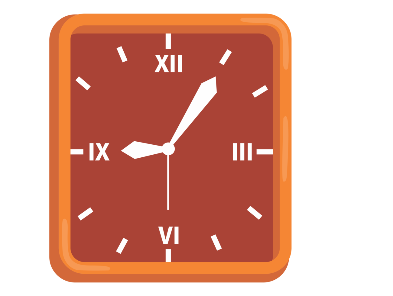 Object - Clock with Square shape png