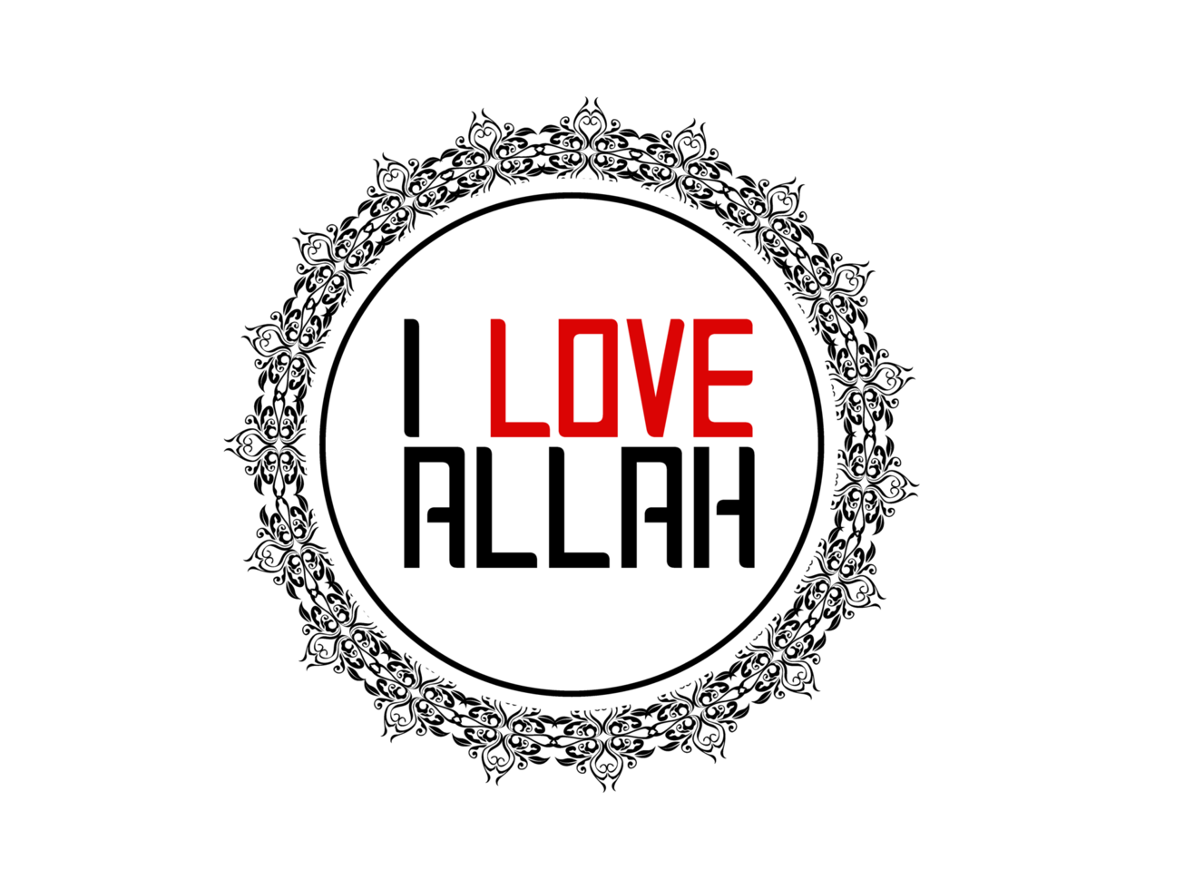 citas islámicas - amo a allah png