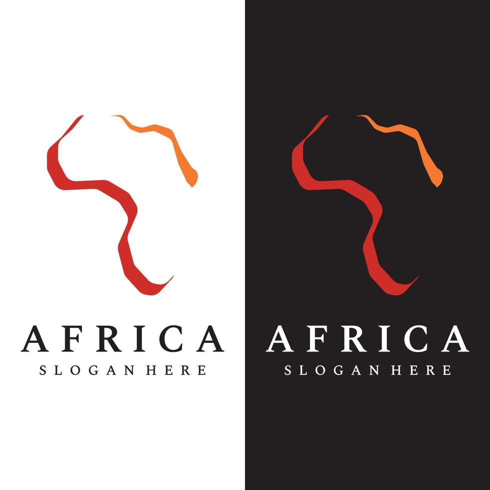 Abstract African continent map logo template design, africa travel and tours. With vector design concept.