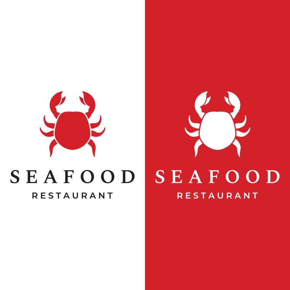 Crab or seafood abstract logo template design for business, restaurant and shop. vector
