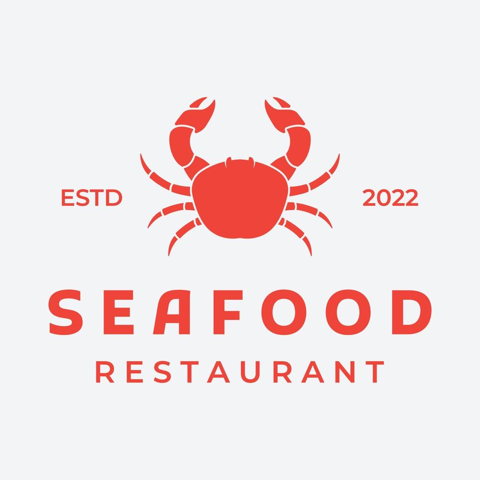 Crab or seafood abstract logo template design for business, restaurant and shop. vector