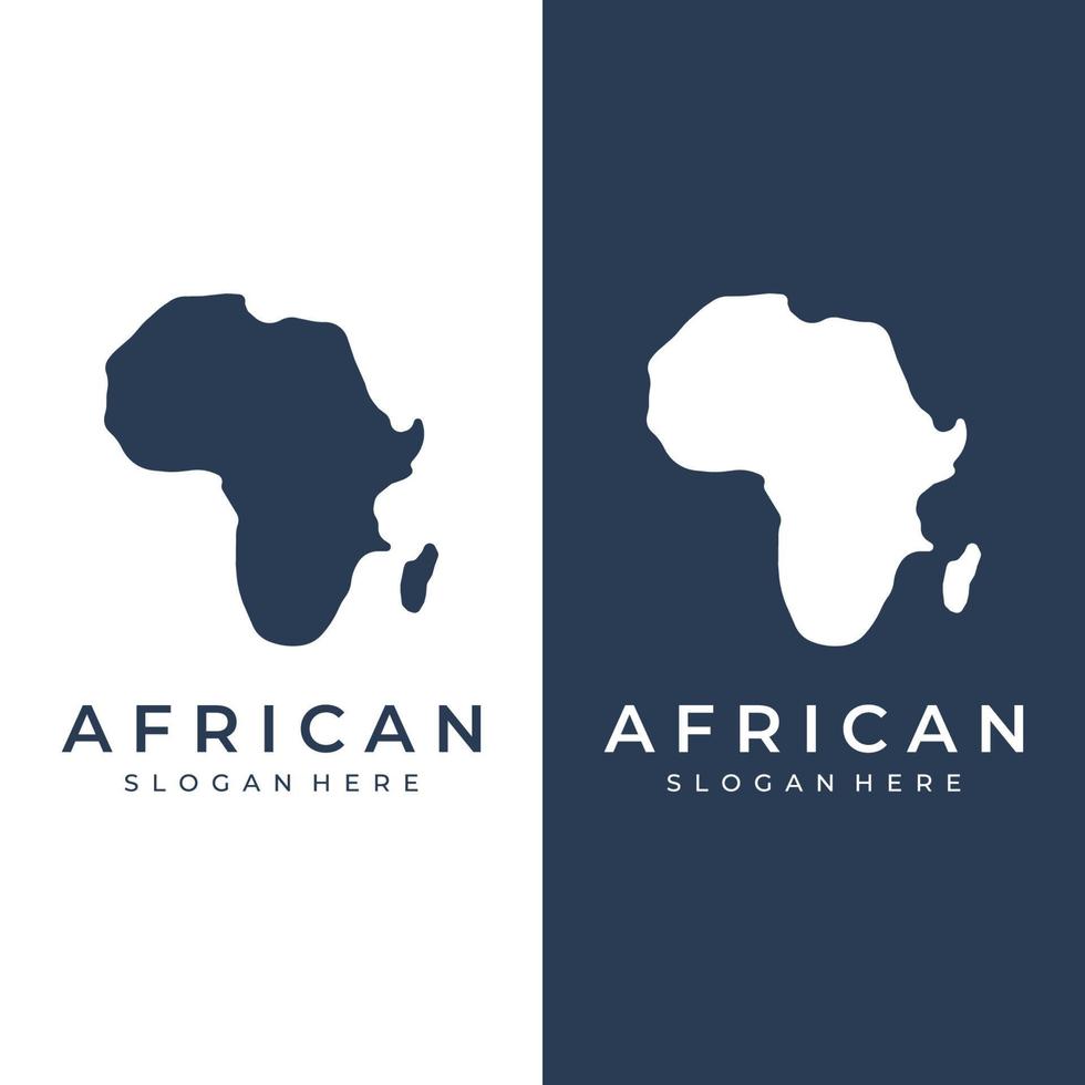 Abstract African continent map logo template design, africa travel and tours. With vector design concept.
