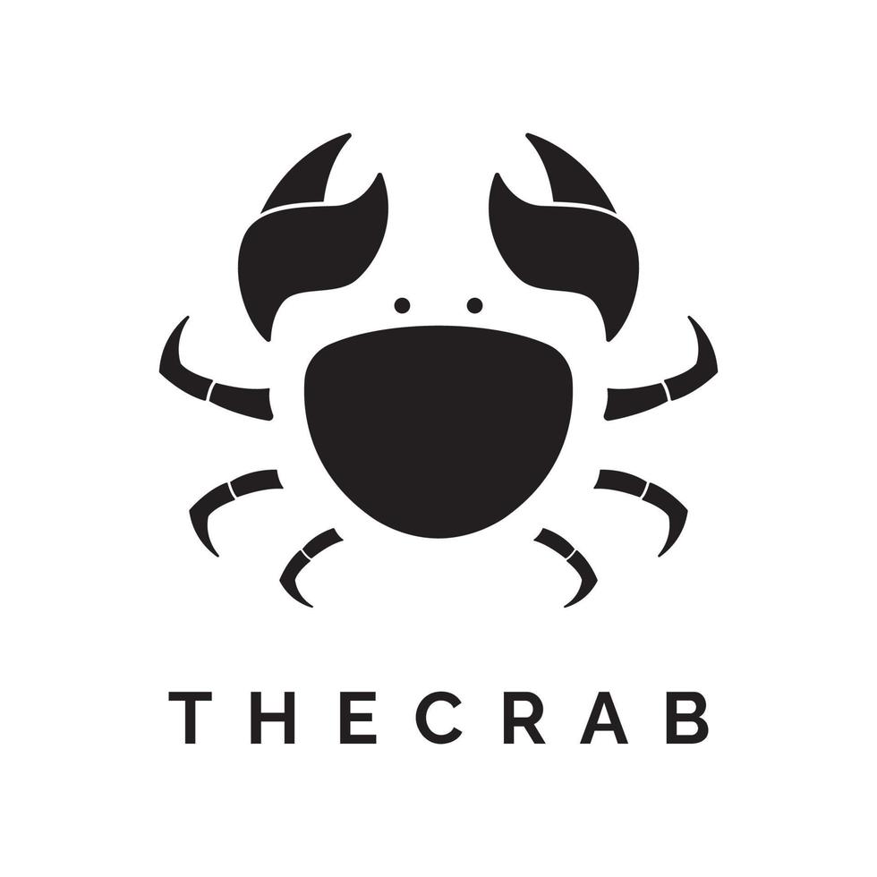 diseño de plantilla de logotipo abstracto de cangrejo o marisco para negocios, restaurante y tienda. vector