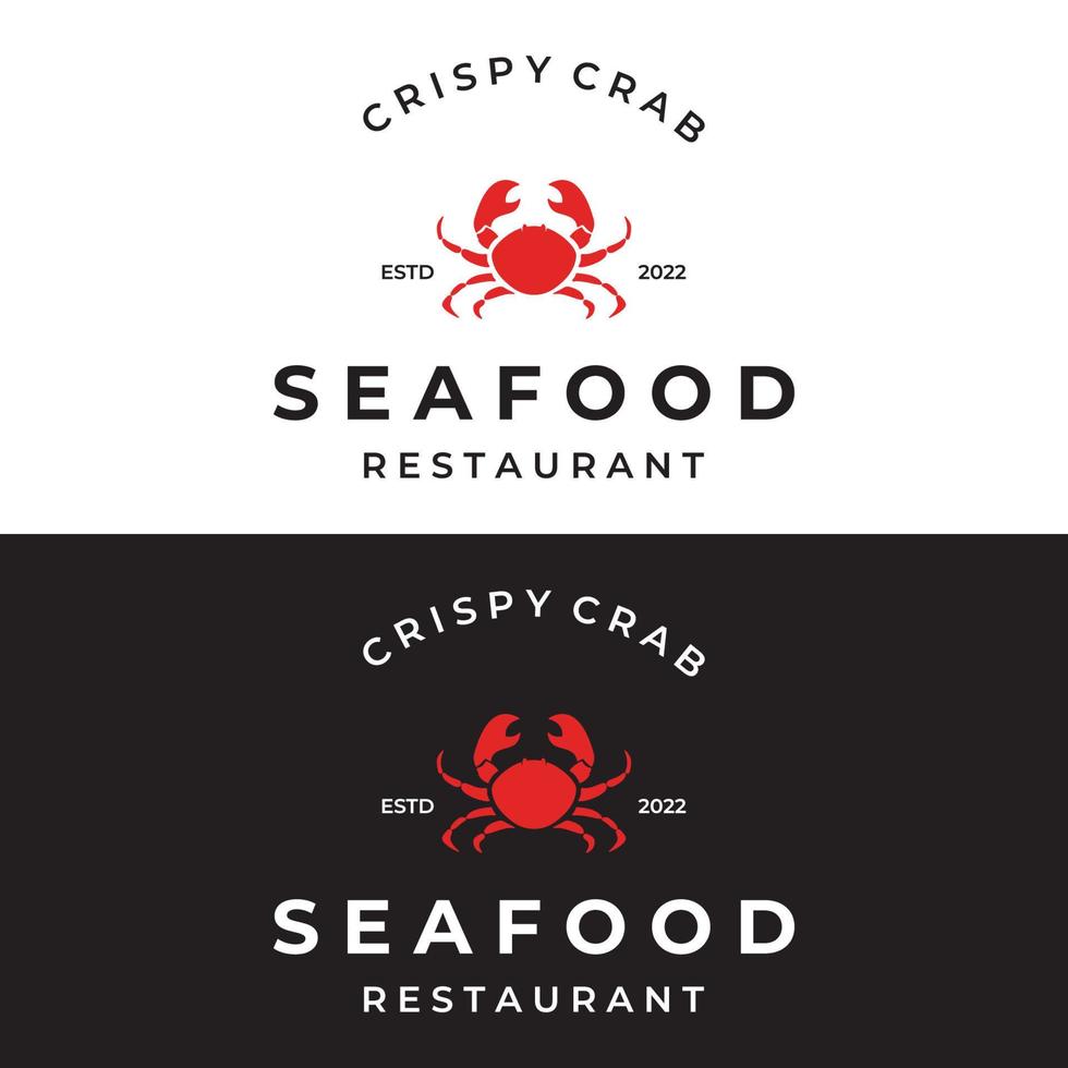 Crab or seafood abstract logo template design for business, restaurant and shop. vector