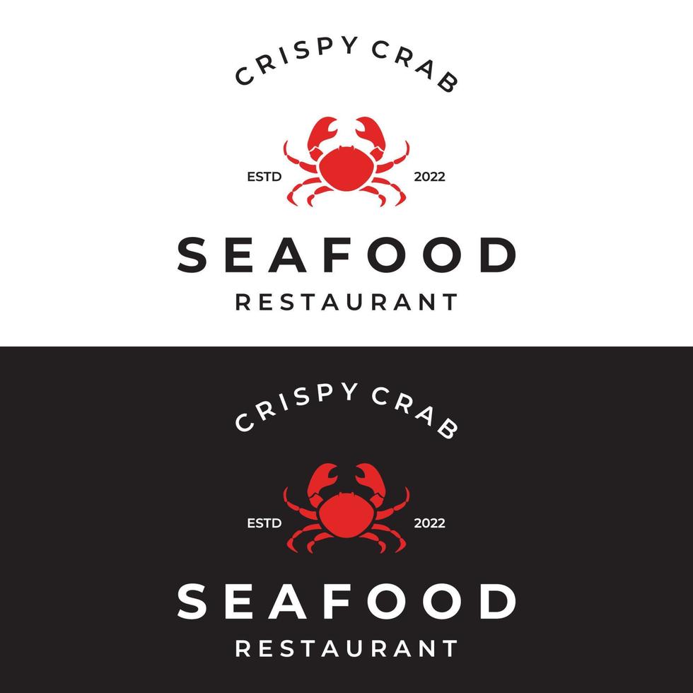 Crab or seafood abstract logo template design for business, restaurant and shop. vector