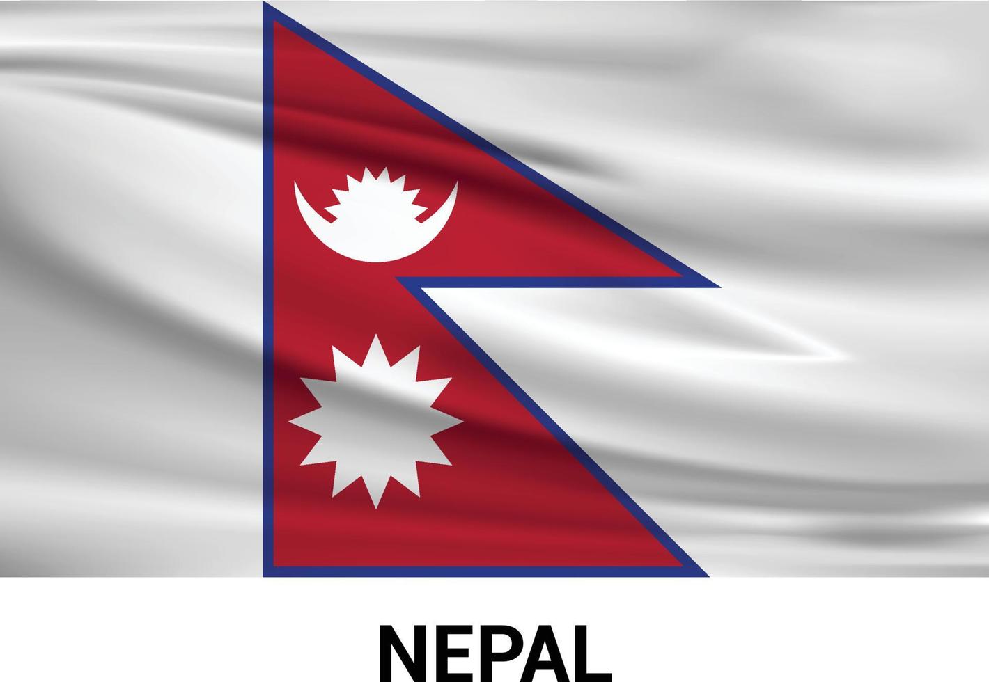 Nepal flag design vector