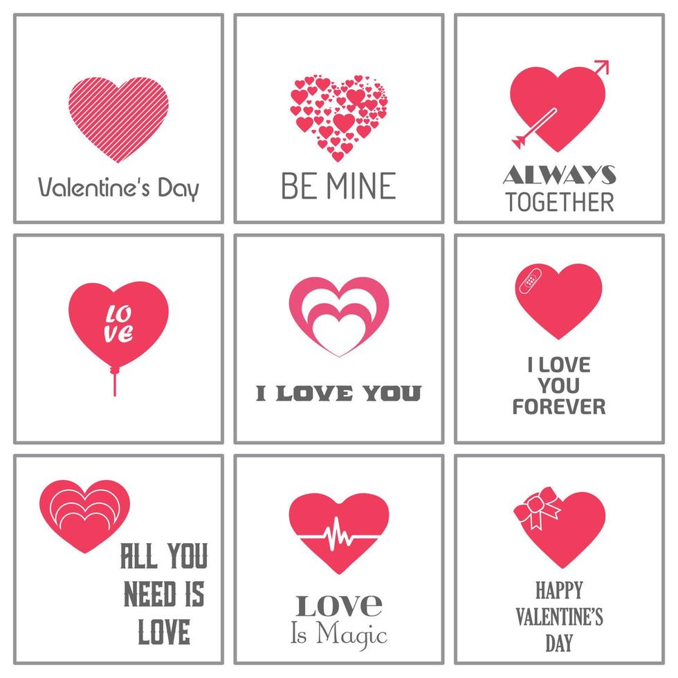 Valentine's day design typography and card with elegent design vector