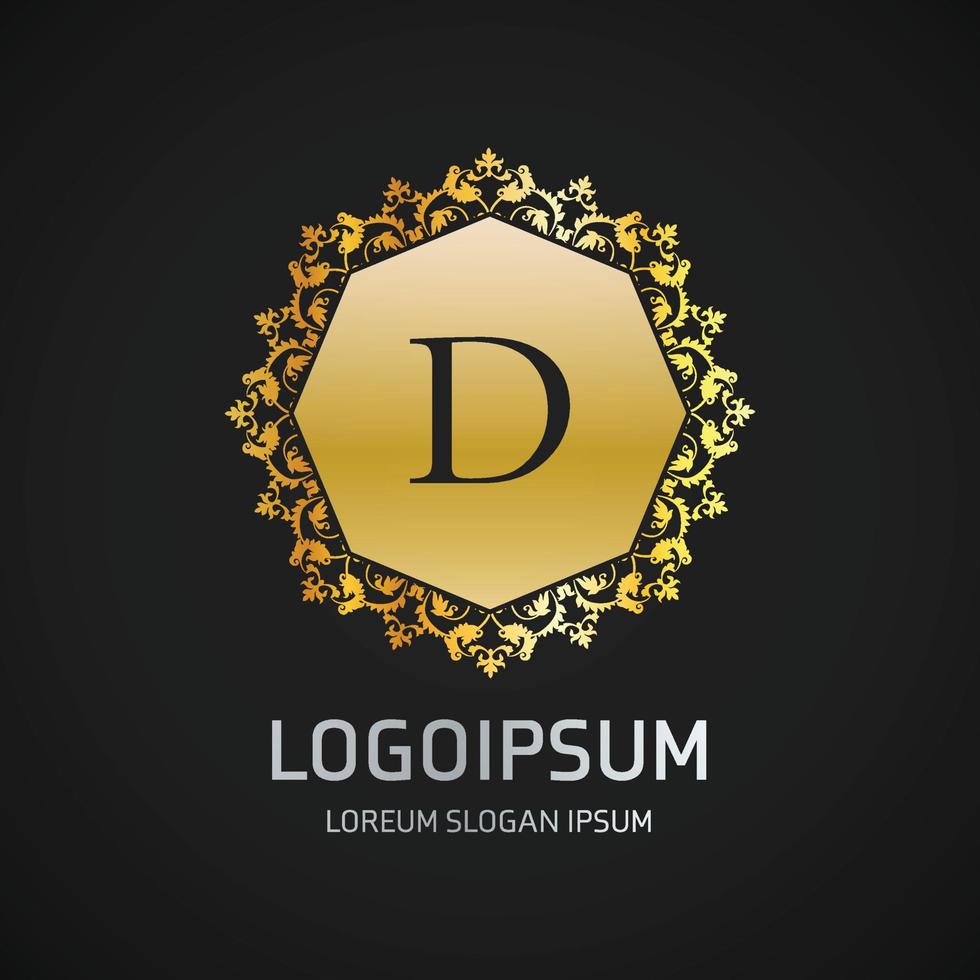 diseño de logotipo alfabético con diseño elegante y tipografía vectorial vector