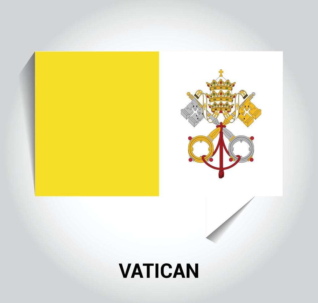 Vatican flag design vector