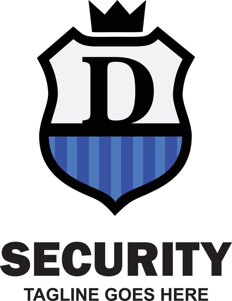 Alphabetical logo of security compnay and typography vector