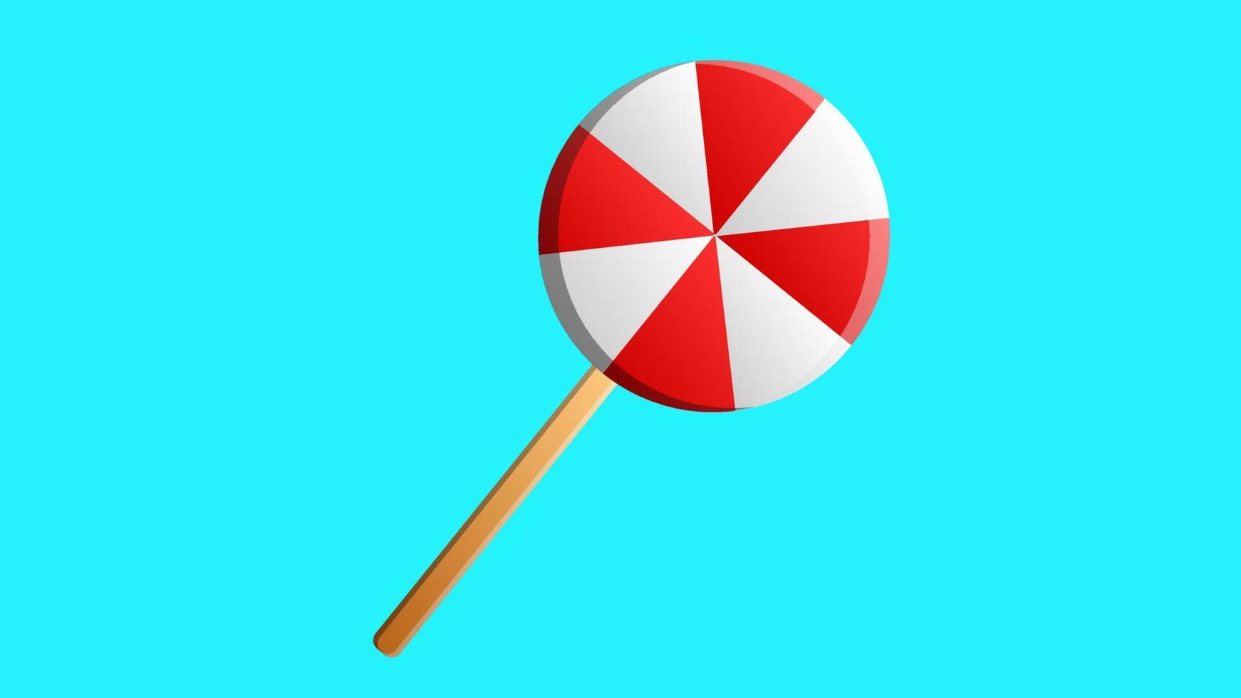 Round pink lollipop icon. Cartoon illustration of round pink lollipop vector icon for web design