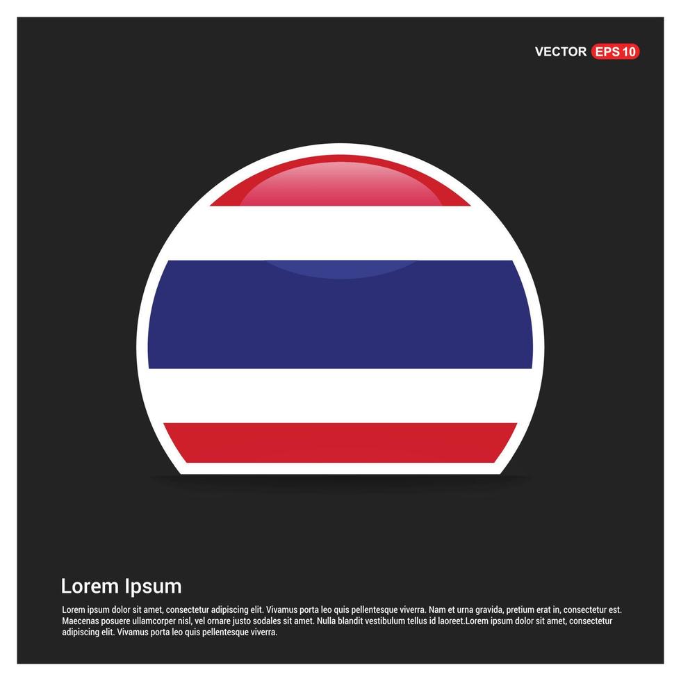 vector de diseño de bandera de tailandia