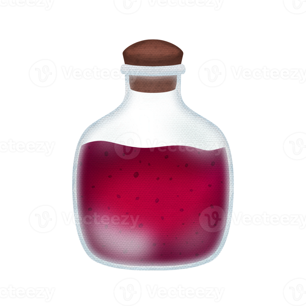 Cute witch potion halloween watercolor clipart png