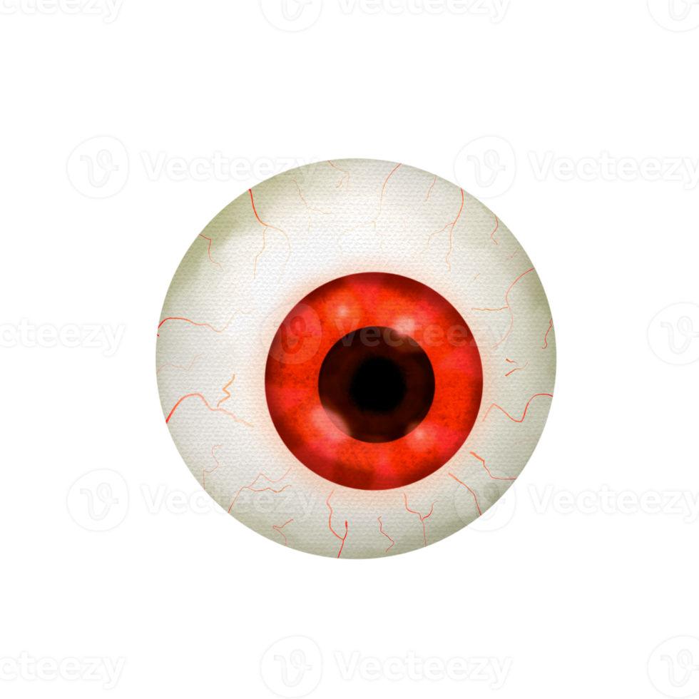 Cute eyeball halloween watercolor clipart png