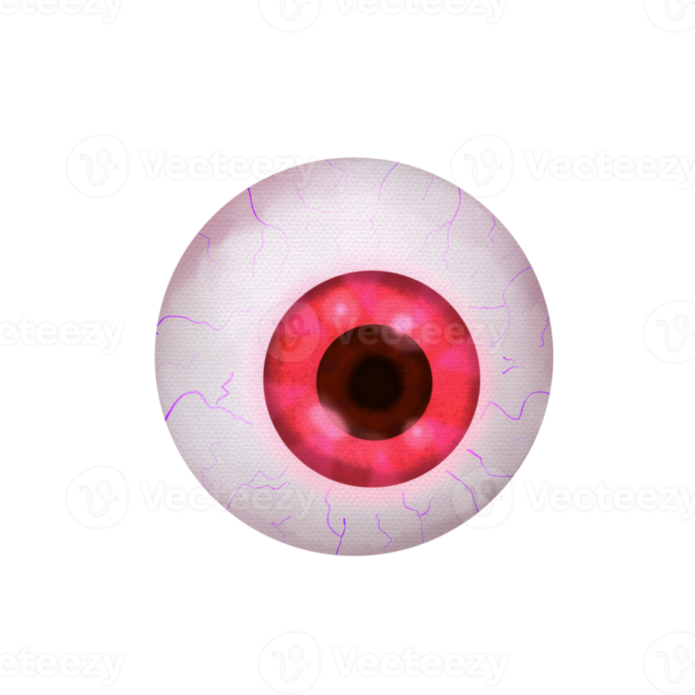 Cute eyeball halloween watercolor clipart png