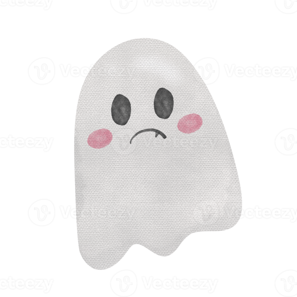 Cute ghost halloween watercolor clipart png