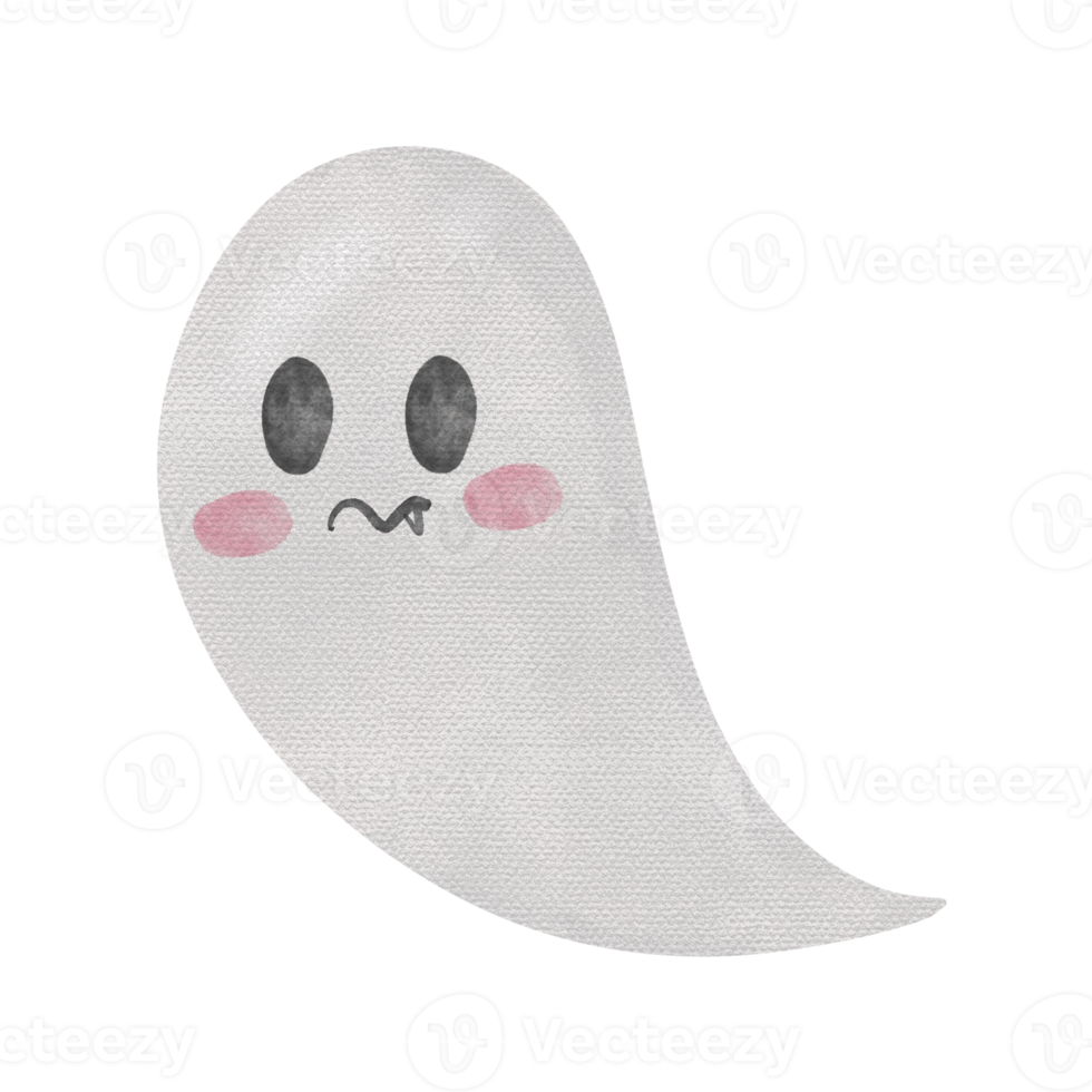 Cute ghost halloween watercolor clipart png