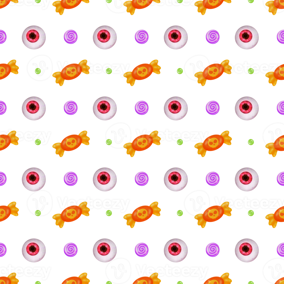 Cute halloween watercolor seamless patterns png