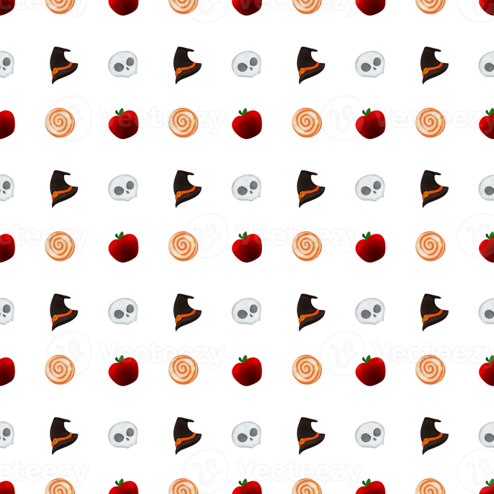 Cute halloween watercolor seamless patterns png