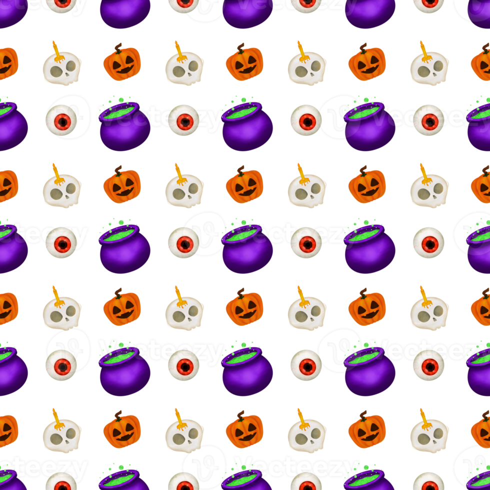 Cute halloween watercolor seamless patterns png