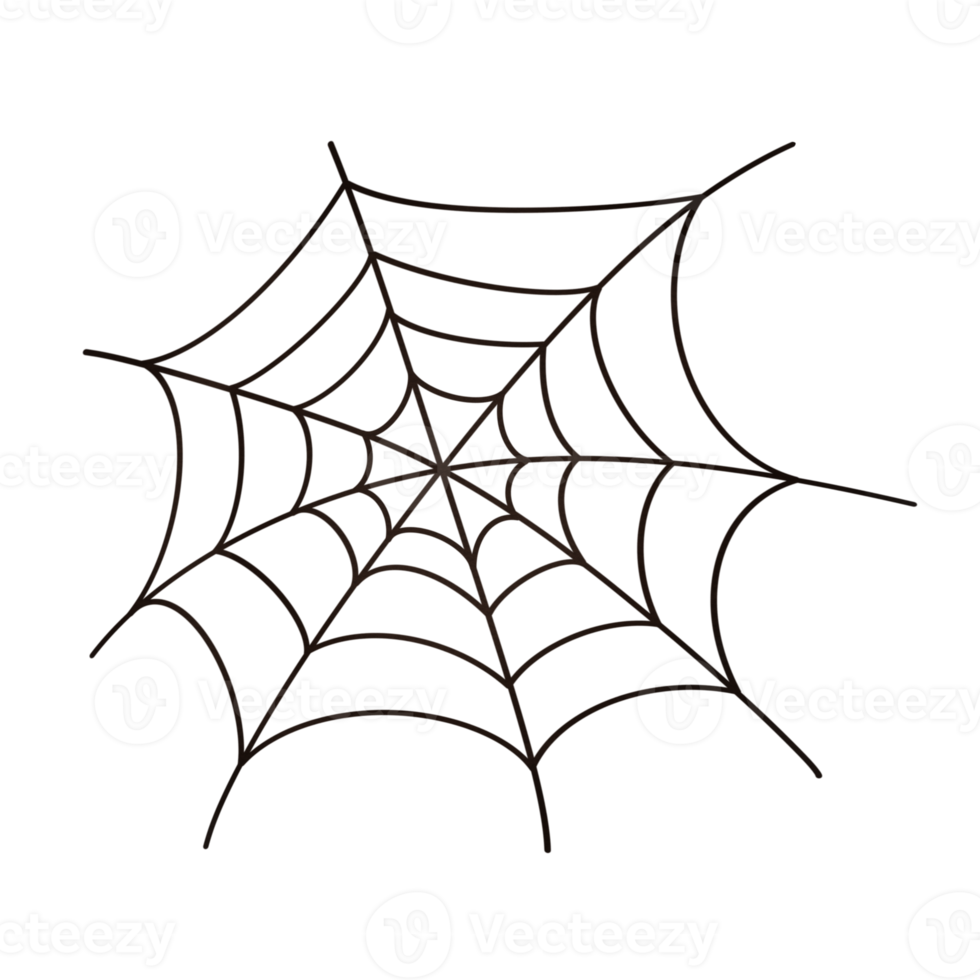 clipart de aquarela de halloween de teias de aranha fofas png