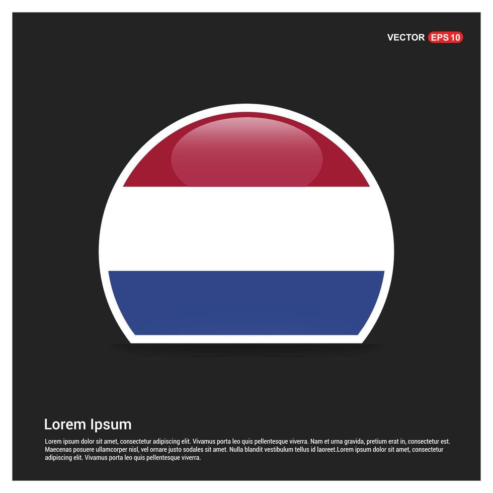 Netherland flags design vector