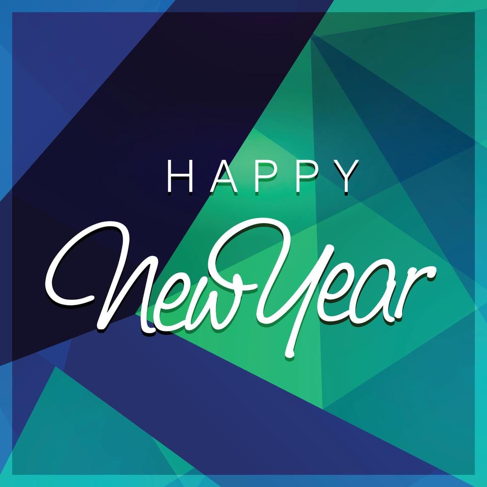 Happy New Year typographic design vector