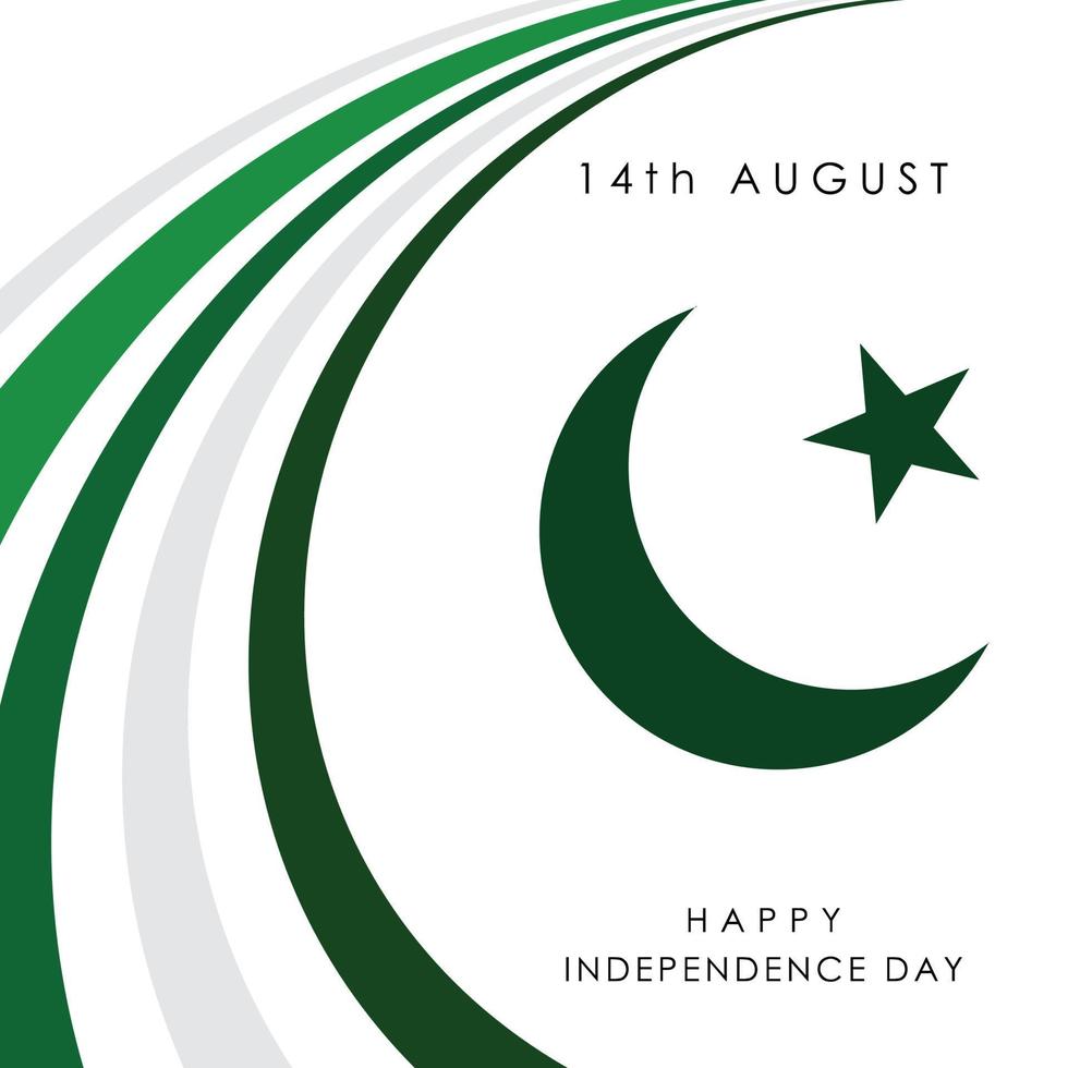 vector de diseño del día de la independencia de pakistán