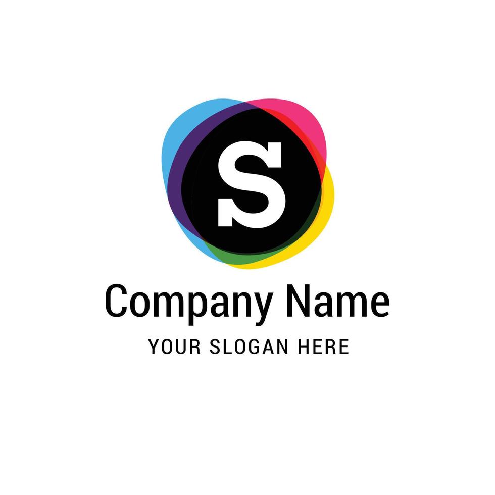 Alphabetical logo design with creative typography vector