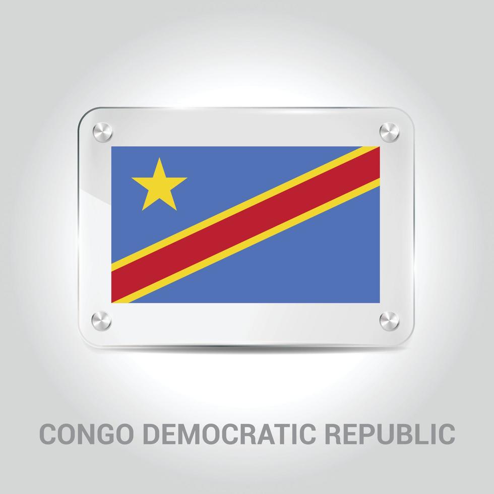 vector de diseño de la bandera de la república democrática del congo