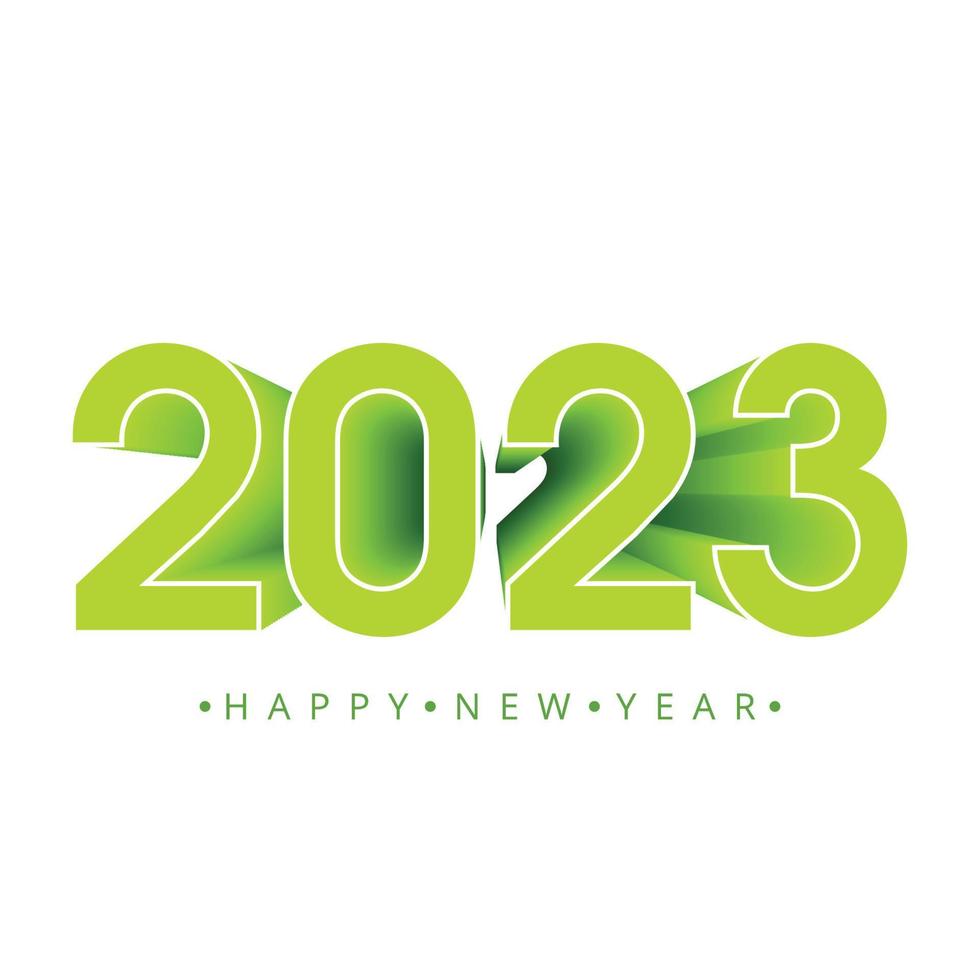 Happy new year 2023 card holiday with white background vector