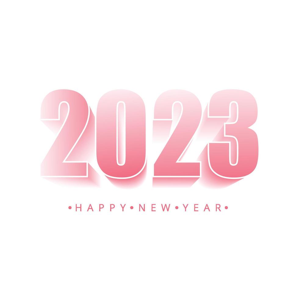 Happy new year 2023 card holiday with white background vector