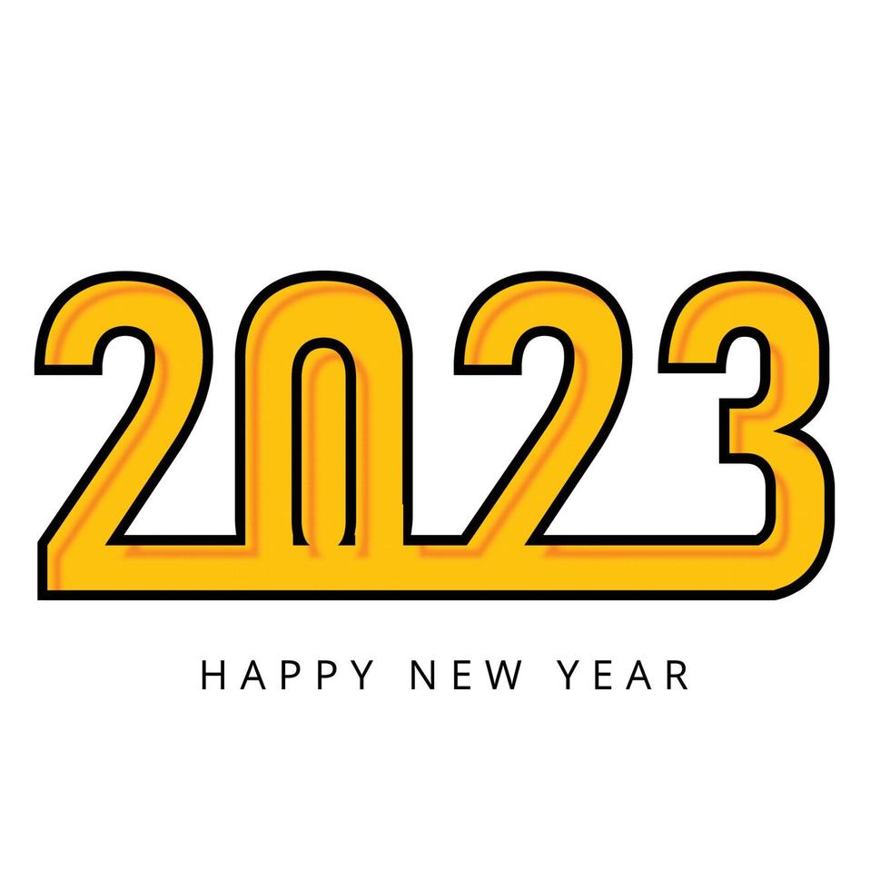 tarjeta de felicitación feliz año nuevo colorido 2023 fondo de celebración vector