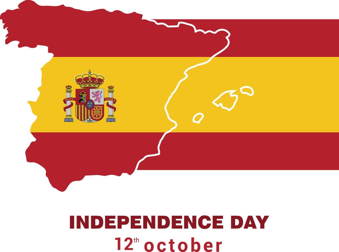 Spain Independence day design card vector