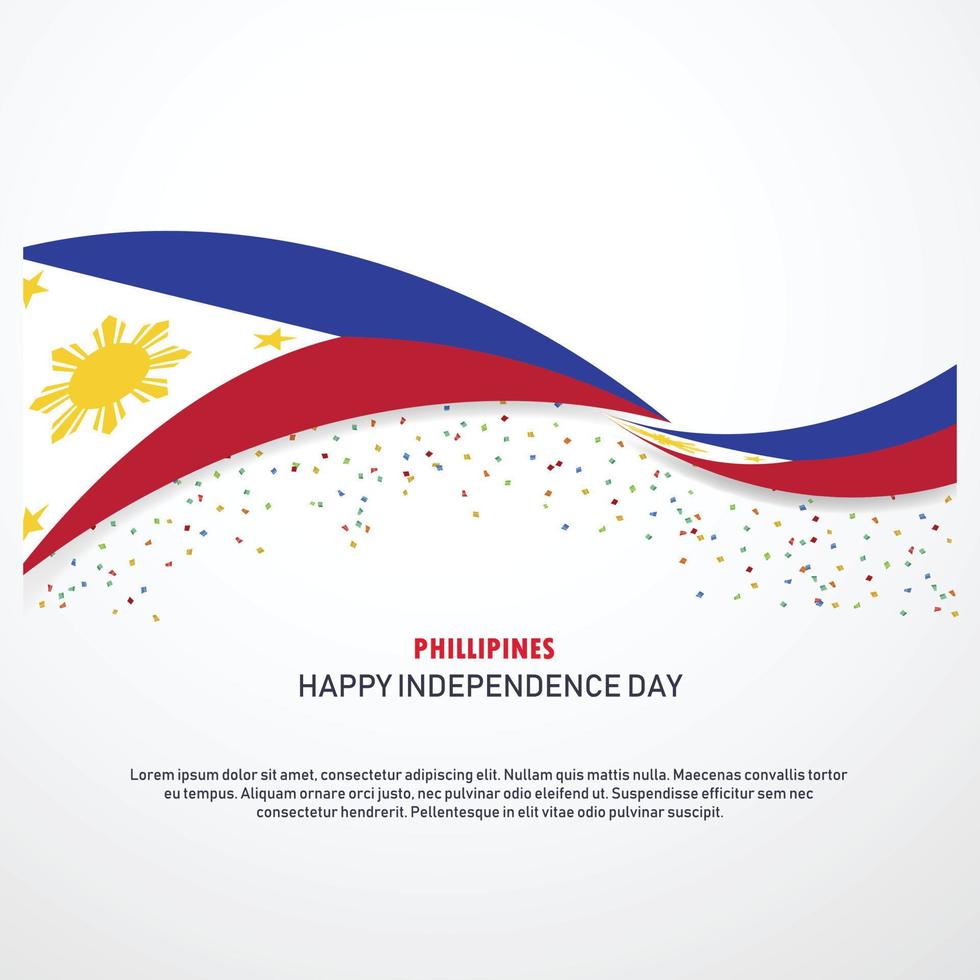 fondo de feliz día de la independencia de filipinas vector