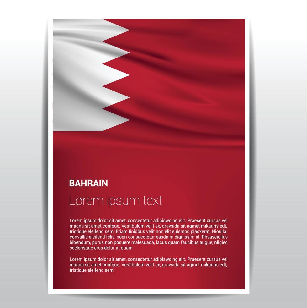 Bahrain flag design vector