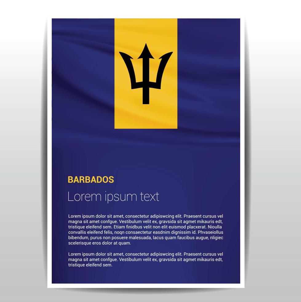 Barbados flag design vector