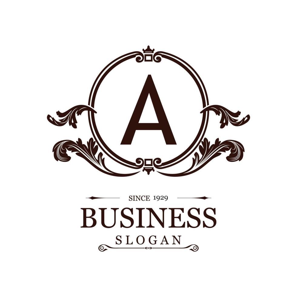 Alphabetical logo design and typography vector