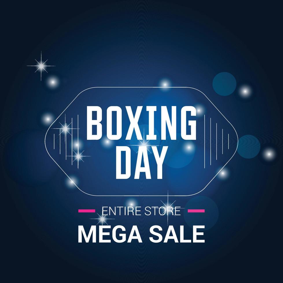 Boxing day sale card with elegent design vector