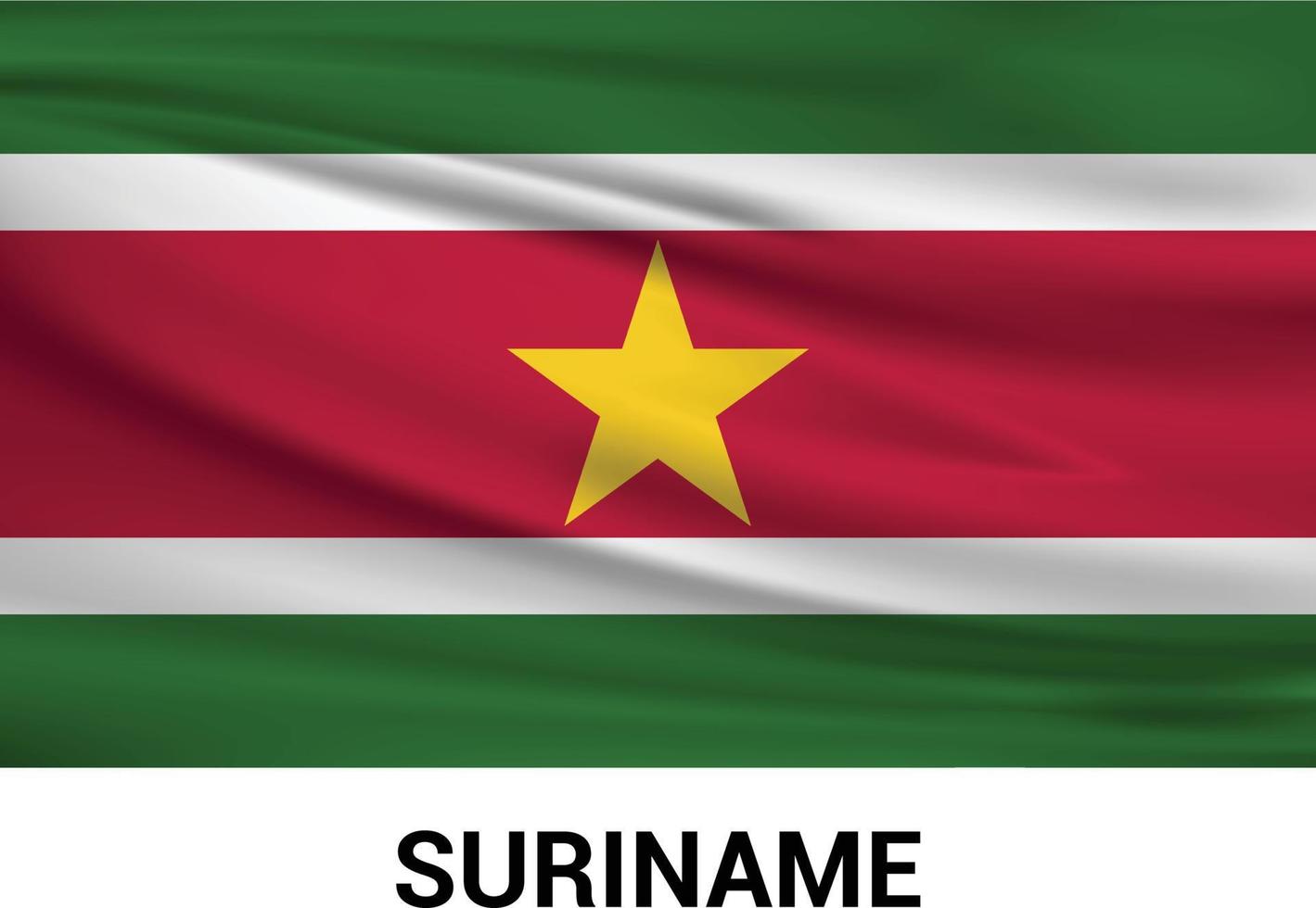 Suriname flag design vector