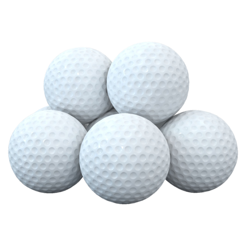 many white and orange golf balls in a box png