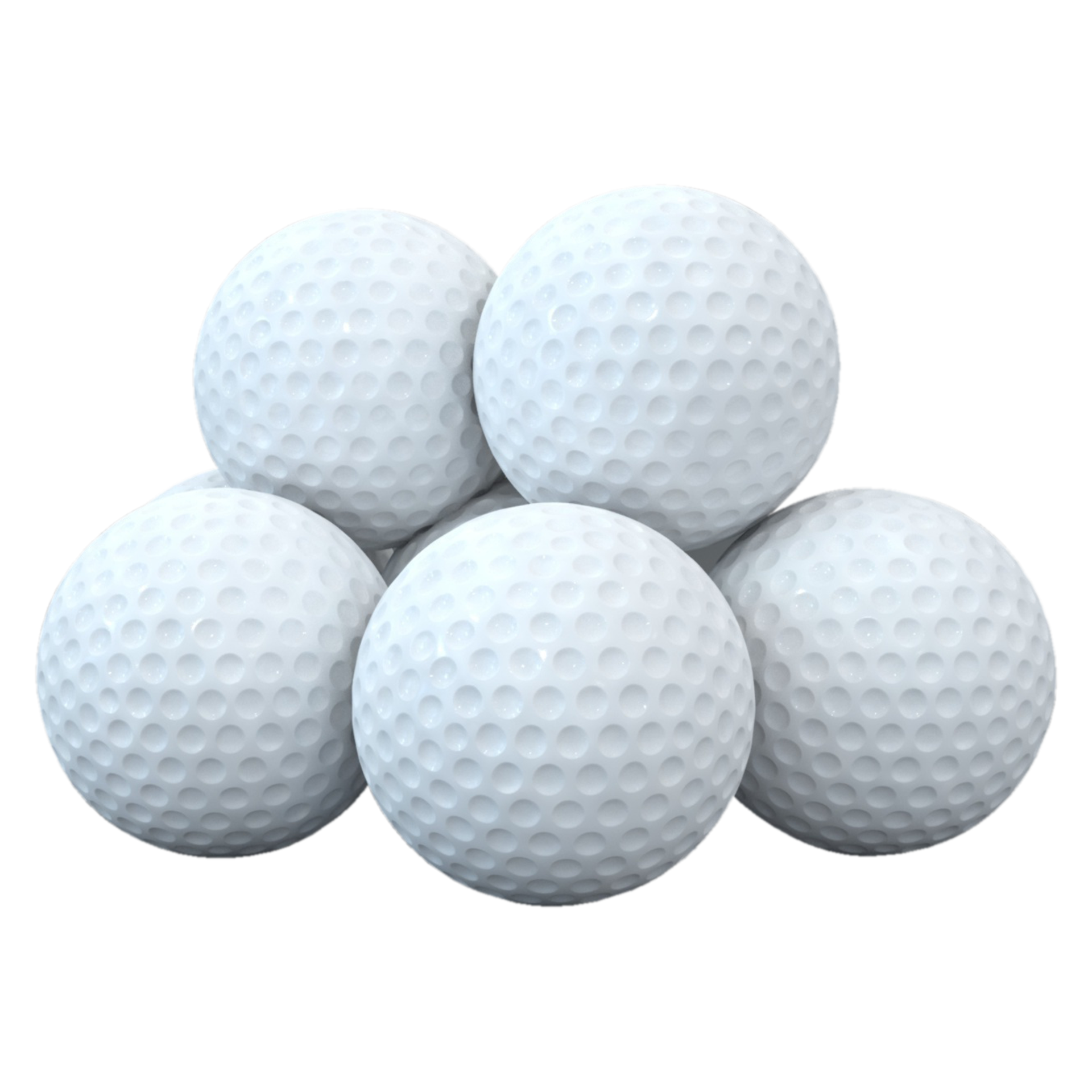 many white and orange golf balls in a box 13367816 PNG