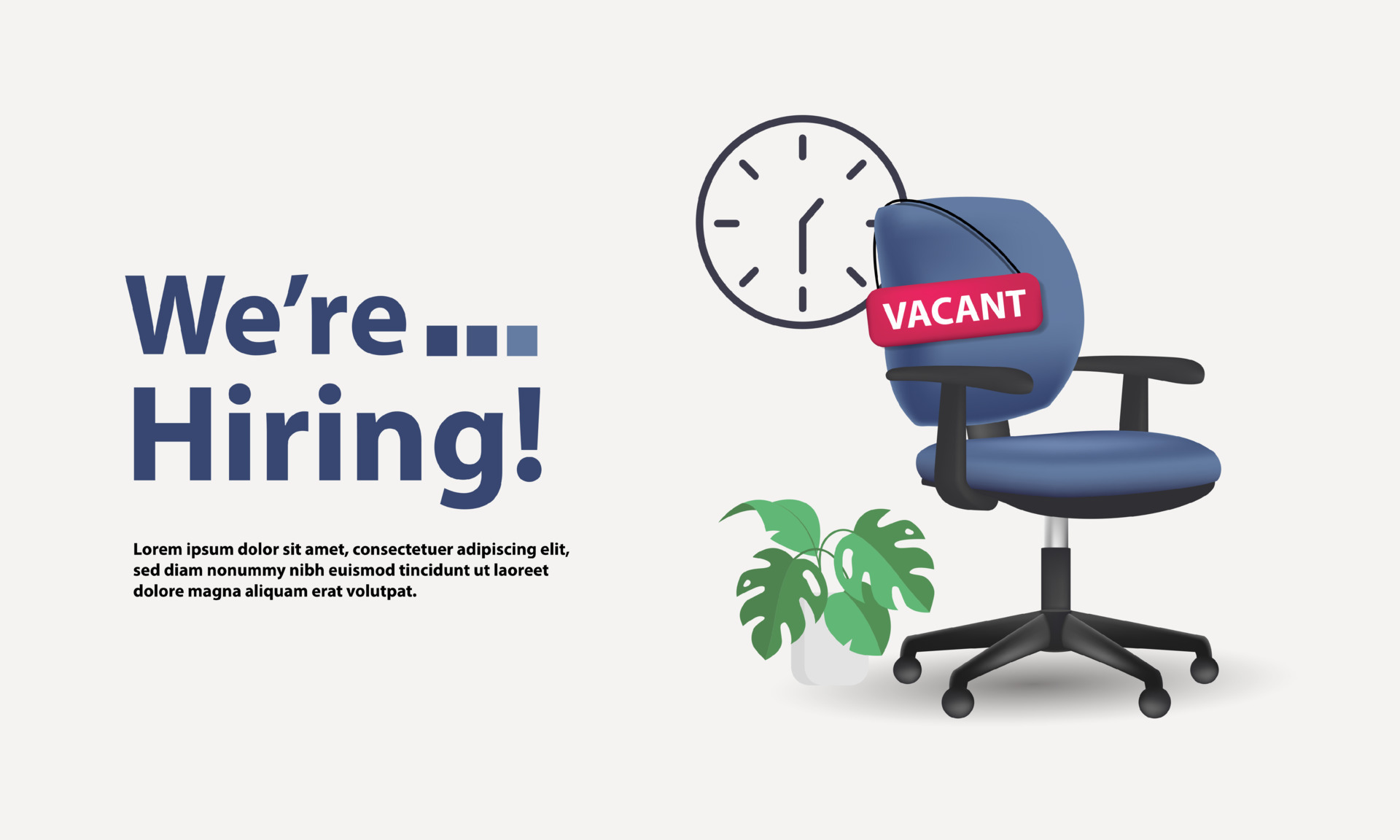 We Are Hiring Join Our Team Concept With Vacant Office Chair. 13367832 