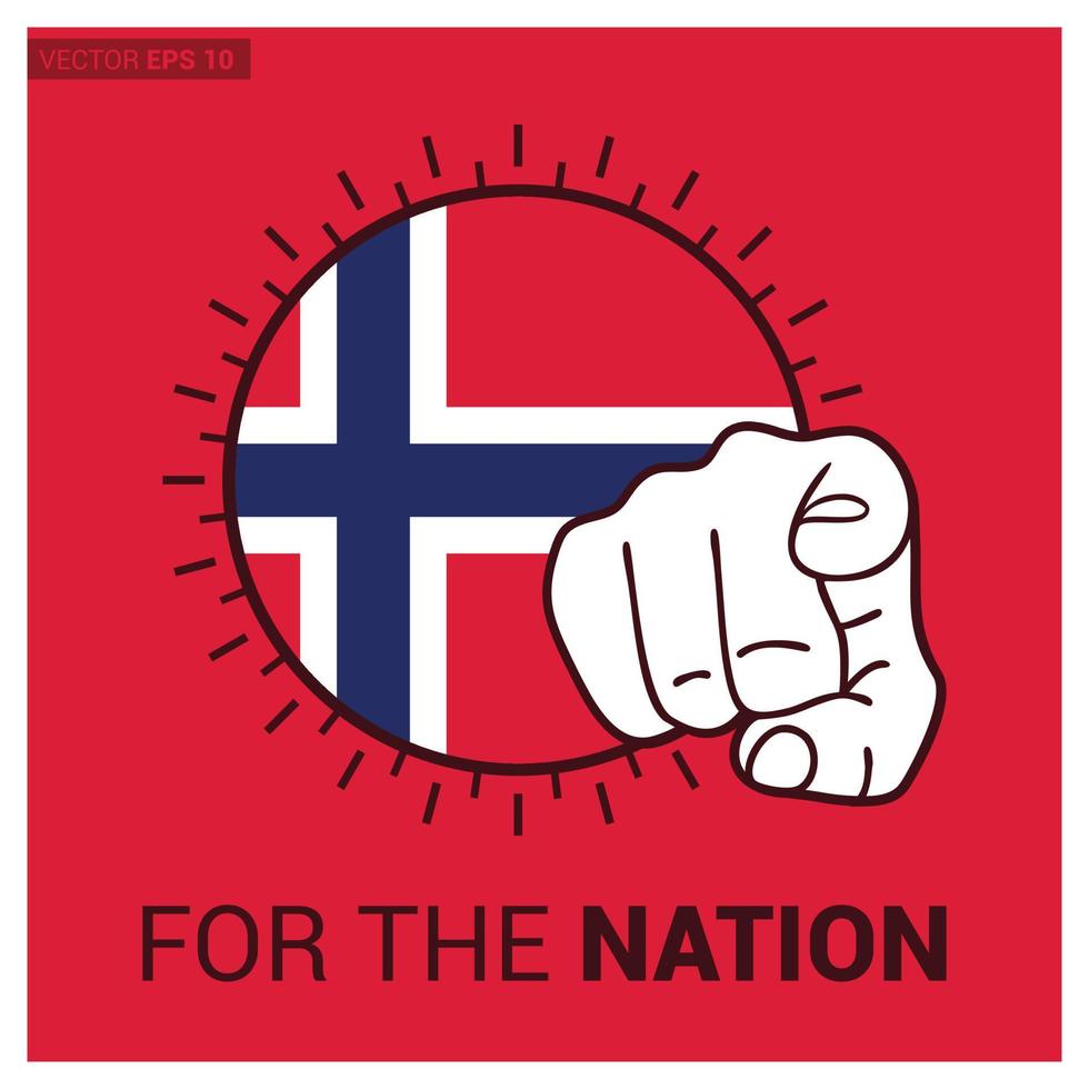 Country flag for nation with creative design vector
