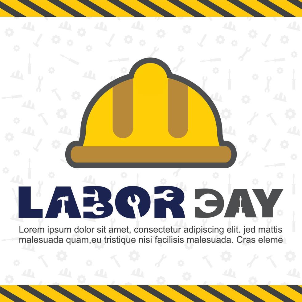 Celebrating labour day design with typography vector