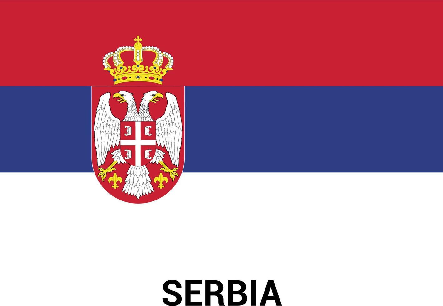 Serbia flags design card vector