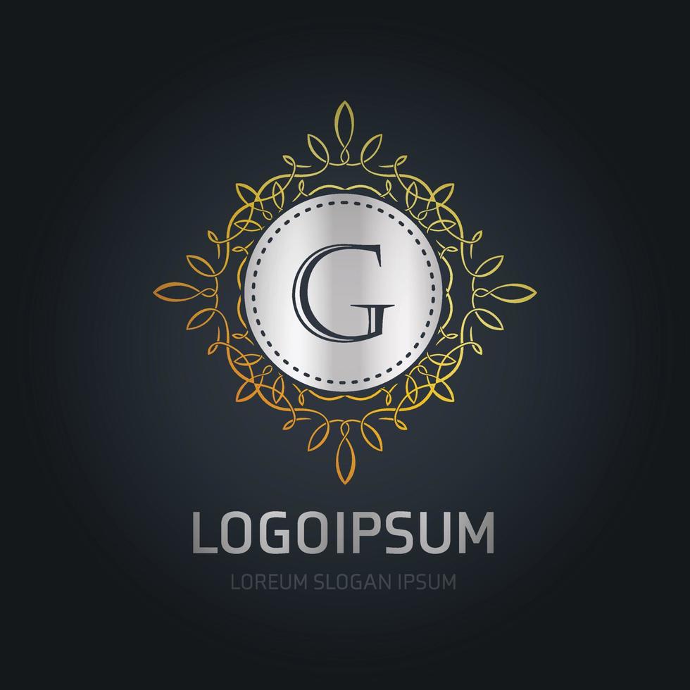 Alphabetic logo design with elegent design and typography vector