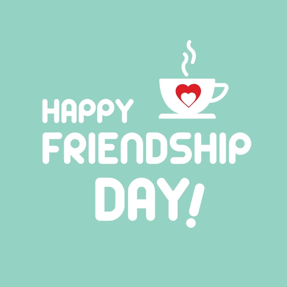 Happy Freindship day design with typography vector