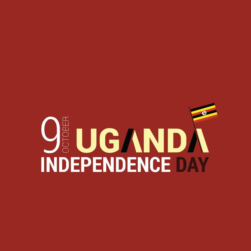 Uganda Independence day design vector