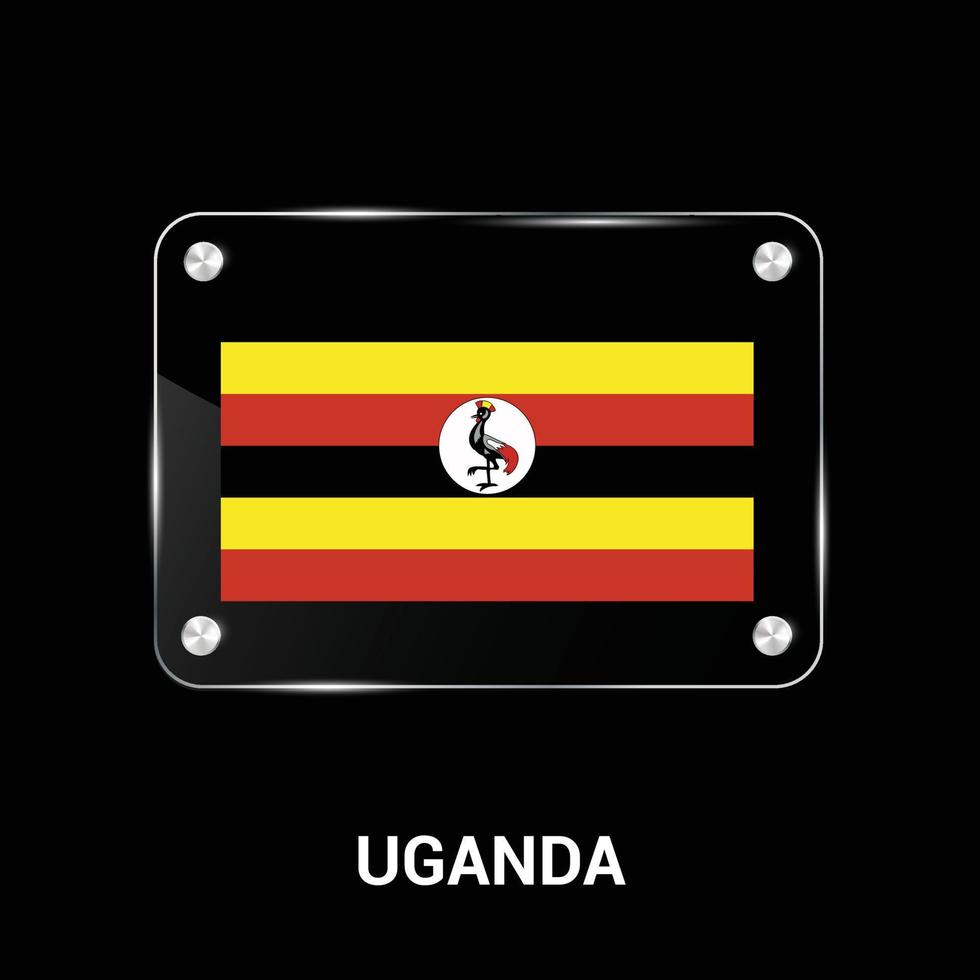 vector de diseño de bandera de uganda